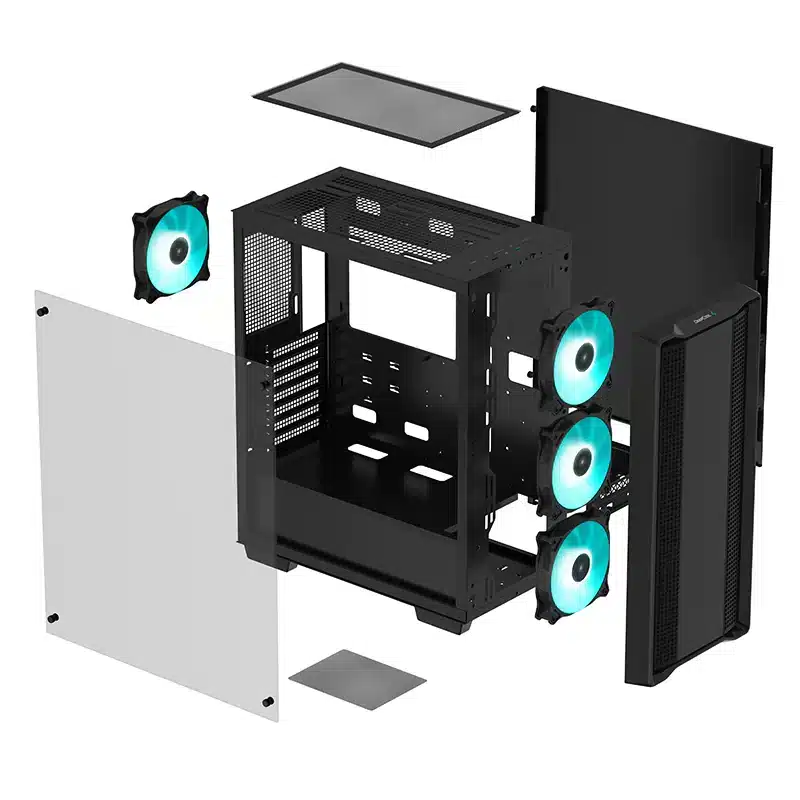 Deepcool Cc560 Mid-Tower Gaming Case Pre-Installed 3 X 120Mm Led Fans - Black | Signals Electronics DEEPCOOL CC560 Mid-Tower Gaming Case Pre-Installed 3 x 120mm LED Fans - Black