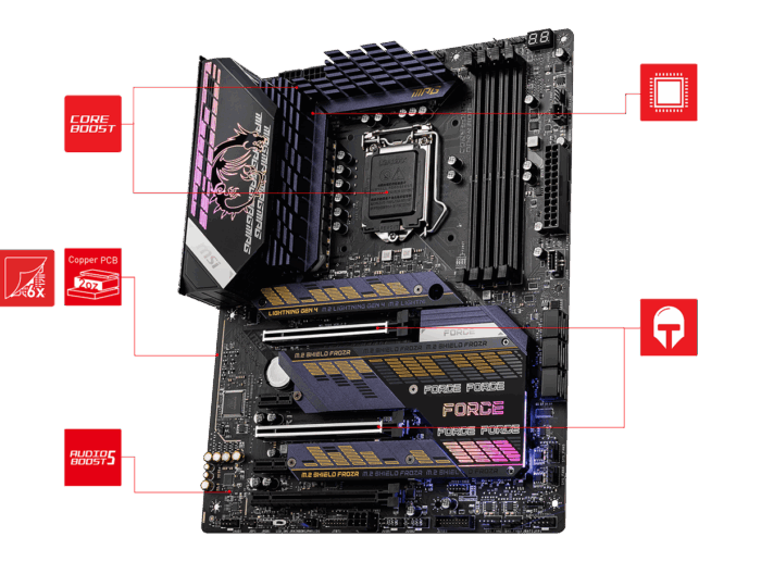 Msi Mpg Z590 Gaming Force Lga 1200 Intel Z590 Motherboard | Signals Electronics MSI MPG Z590 GAMING FORCE LGA 1200 Intel Z590 Motherboard - Image 2