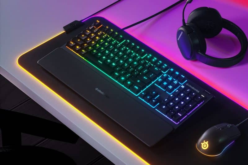 SteelSeries Apex 3 TKL 8-Zone RGB IP32 Water & Dust Resistant Whisper Quiet Gaming Switch - Image 2