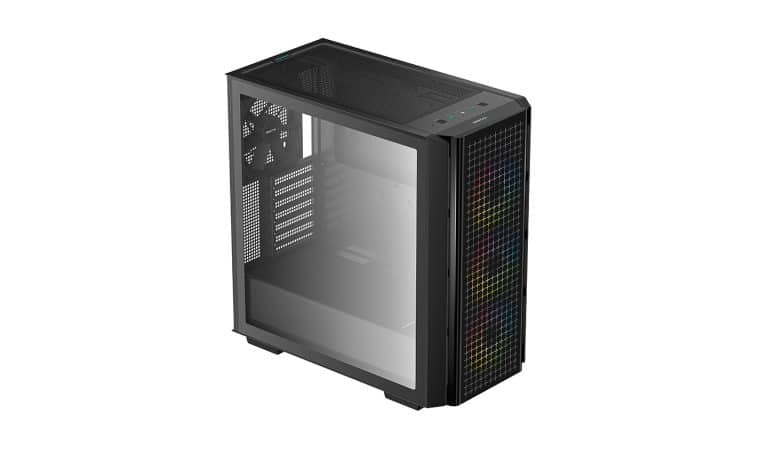 DeepCool CG540 High Airflow Mesh Tempered Glass w 4 Fans Pre-Installed - Black
