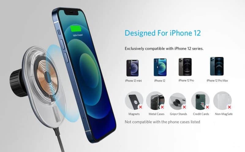 Anker Powerwave Magnetic Charging Car Mount | Signals Electronics Anker PowerWave Magnetic Charging Car Mount - Image 2