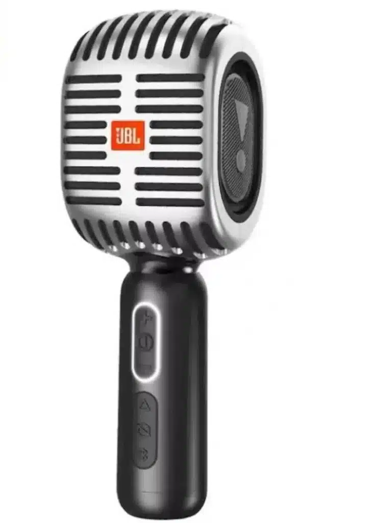 JBL By Harman KMC 600 PROFESSIONAL KARAOKE MICROPHONE PORTABLE BLUETOOTH WIRELESS SPEAKER  Silver