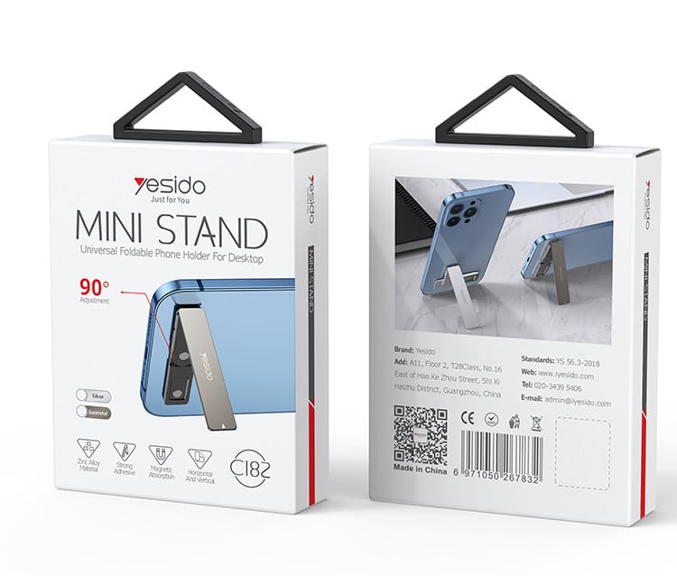 C182 Mini Metal Foldable Phone Holder | Signals Electronics C182 Mini Metal Foldable Phone Holder