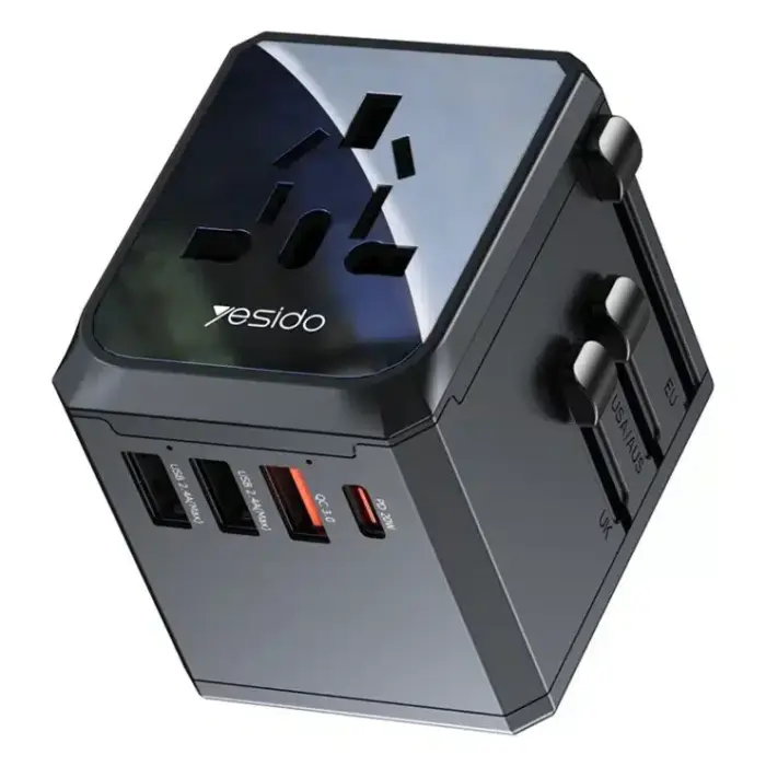 Yesido Mc24 20W Universal Adapter Socket Travel Wall Charger Multifunction Type-C+3Usb | Signals Electronics YESIDO MC24 20W Universal Adapter Socket Travel Wall Charger Multifunction Type-C+3USB