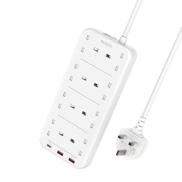 Mc16 2 Meter Max 3250W Capacity 8 Ac Ports Power Socket With Pd And Qc Fast Charging Usb Ports | Signals Electronics MC16 2 Meter MAx 3250W capacity 8 AC ports Power Socket with PD and QC fast charging USB ports