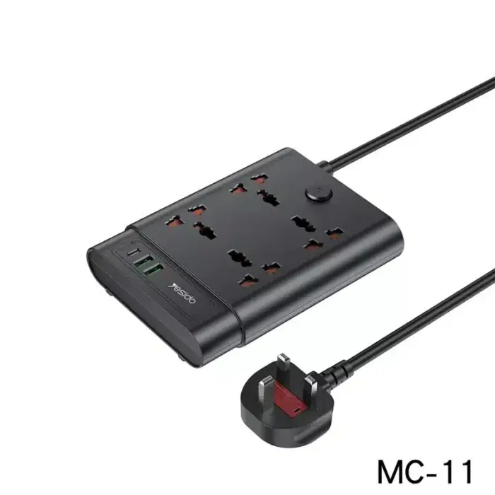 Yesido Mc11 2 Meter 4 Ac Ports And 6 Usb Ports Power Strip Extension Power Socket | Signals Electronics YESIDO mc11 2 meter 4 AC ports and 6 usb ports power strip extension power socket