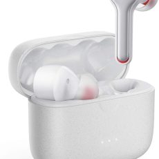 سماعات أذن اللاسلكية من أنكر بخاصية إلغاء الضوضاء - بيضاء