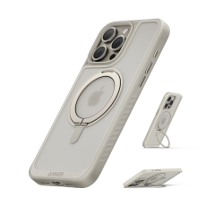 غطاء خلفي مغناطيسي من أنكر مع حامل حلقي 2 في 1 لآيفون 16 برو ماكس