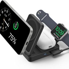 محطة شحن أنكر 3 في 1 مع حامل لاسلكي بقوة 15 وات - أسود & أبيض