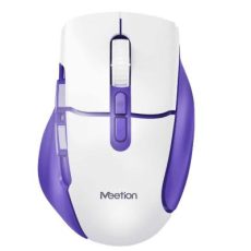 Meetion BTM001 2.4G Wireless & Bluetooth Dual-Mode Ergonomic Mouse Purple White