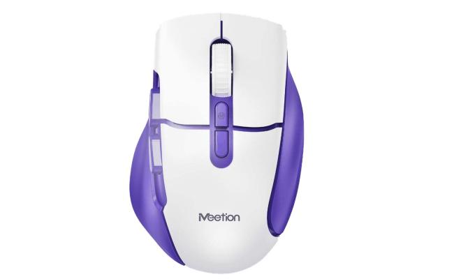 Meetion Btm001 2.4G Wireless &Amp; Bluetooth Dual-Mode Ergonomic Mouse Purple White | Signals Electronics Meetion BTM001 2.4G Wireless & Bluetooth Dual-Mode Ergonomic Mouse Purple White