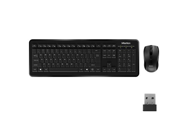 Meetion Mt-C4120 Computer Wireless Keyboard And Mouse Bundle -Black | Signals Electronics MeeTion MT-C4120 Computer Wireless Keyboard and Mouse Bundle -Black
