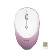 MeeTion MT-R600 2.4g Slim Rechargeable Silent Wireless Mouse -Rose Gold
