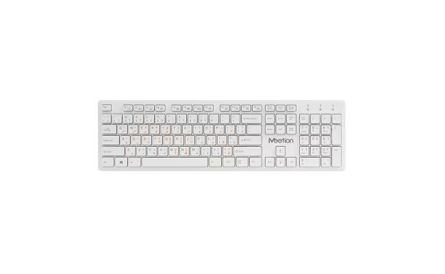 Meetion Mt-Wk841 Slim 2.4G Wireless Computer Keyboard -White | Signals Electronics MeeTion MT-WK841 Slim 2.4G Wireless Computer Keyboard -White