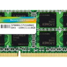 Silicon Power 8GB DDR3L Low Voltage SODIMM-1600 MHz For Laptop