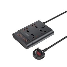 مقبس طاقة 10 في 1 من يسيدو مزود بـ 6 منافذ يو إس بي - أسود