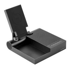 مكبر صوت وشاحن لاسلكي للمؤتمرات من موماكس 10 وات - أسود