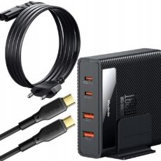 شاحن مكدودو بي دي سريع 100 وات مع كابل تايب سي للشحن السريع - أسود