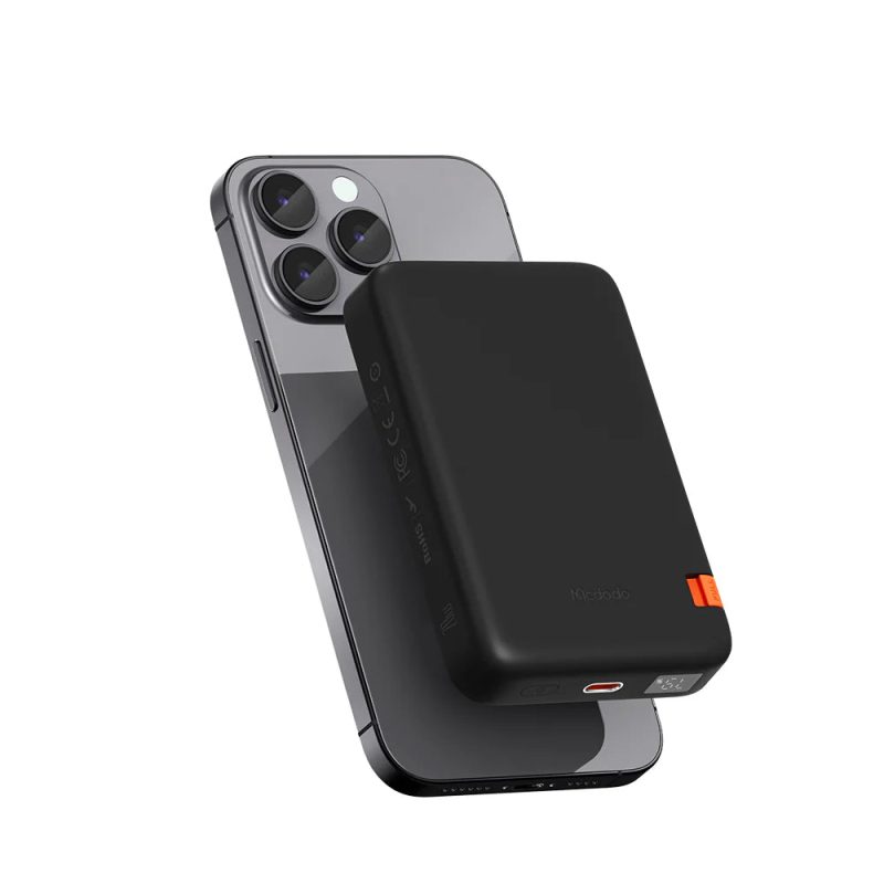 بنك طاقة لاسلكي مكدودو 1000مللي أمبير 20 وات ماج سيف للآيفون - أسود & أبيض