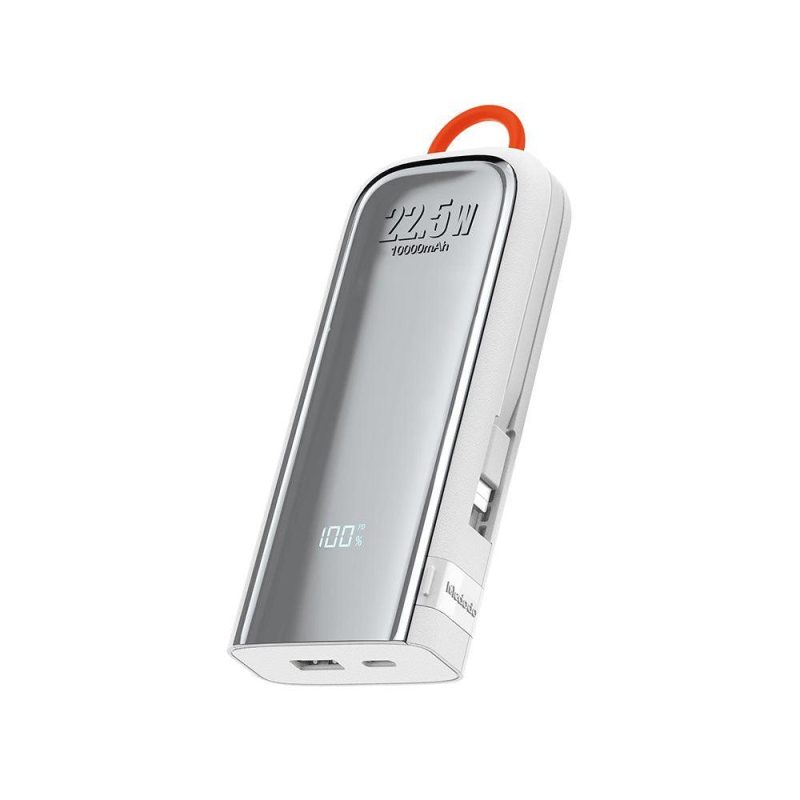 بنك طاقة مكدودو 10000 مللي أمبير مع شاشة رقمية 22.5 وات - أسود & أبيض