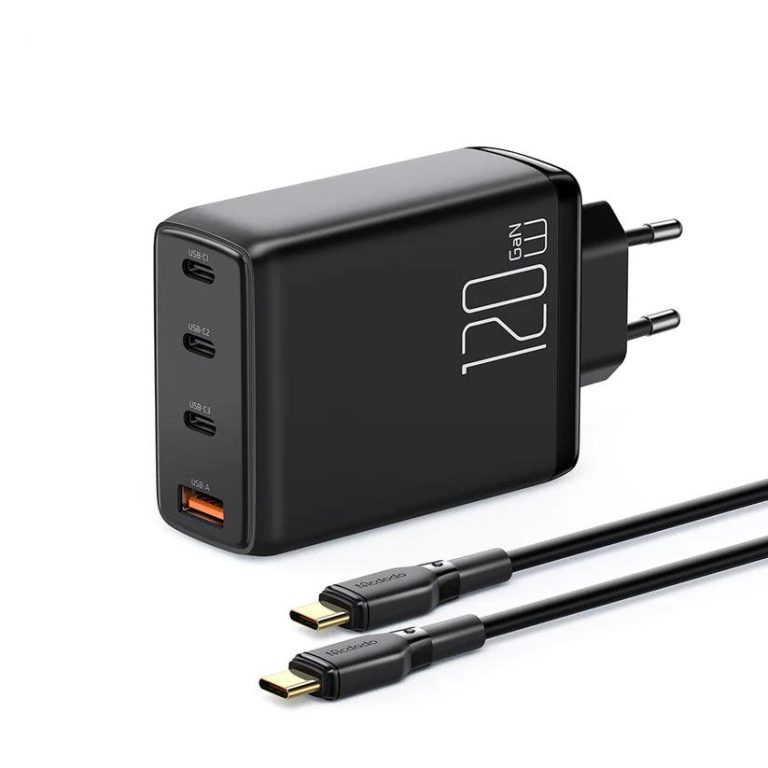 شاحن مكدودو جان يو إس بي سي 120 وات- أسود | Signals Electronics شاحن مكدودو جان يو إس بي سي 120 وات- أسود
