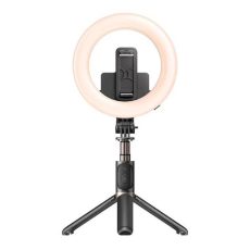 عصا سيلفي ثلاثية القوائم يسيدو مع بلوتوث وحلقة إضاءة - أسود