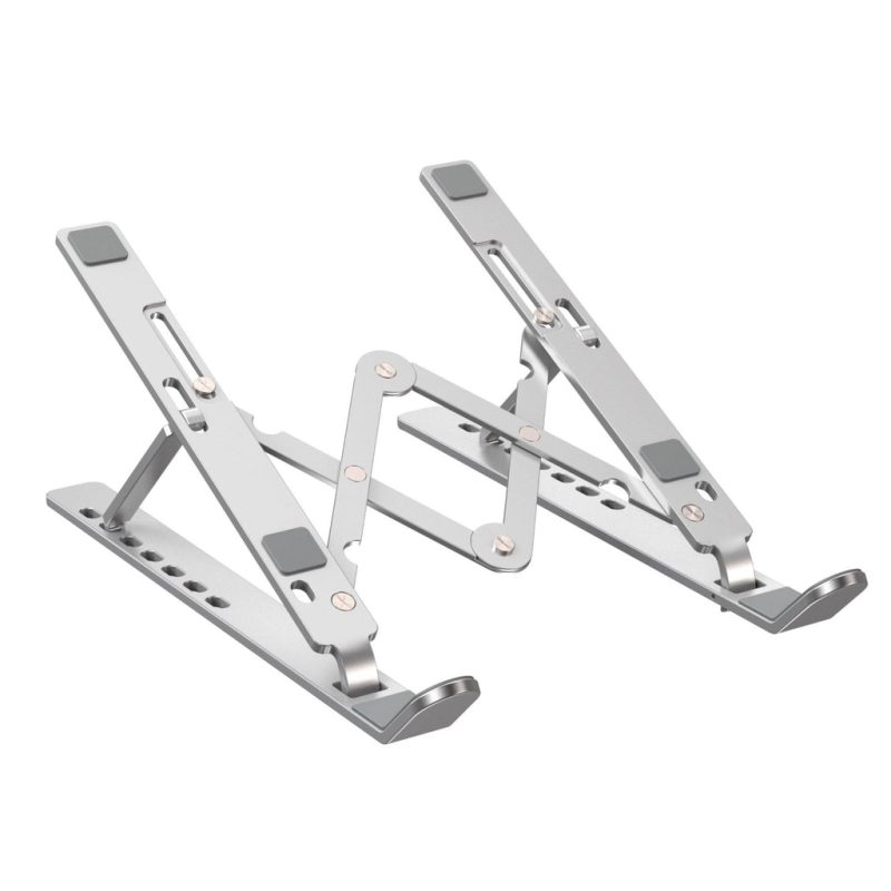 حامل كمبيوتر محمول قابل للتعديل من الألومنيوم من يسيدو - فضي | Signals Electronics حامل كمبيوتر محمول قابل للتعديل من الألومنيوم من يسيدو - فضي