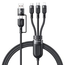 كابل مكدودو 2 في 3 للشحن السريع 100 وات 1.2 متر لأجهزة متعددة - أسود