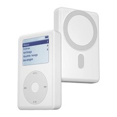 شاحن ويوو اللاسلكي المحمول مع بنك طاقة بقدرة 20 وات PD للشحن السريع باللون الابيض