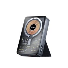 باور بانك المغناطيسي الشفاف من ويوو بقوة 22.5 وات وسعة 10000 مللي أمبير في الساعة - أسود