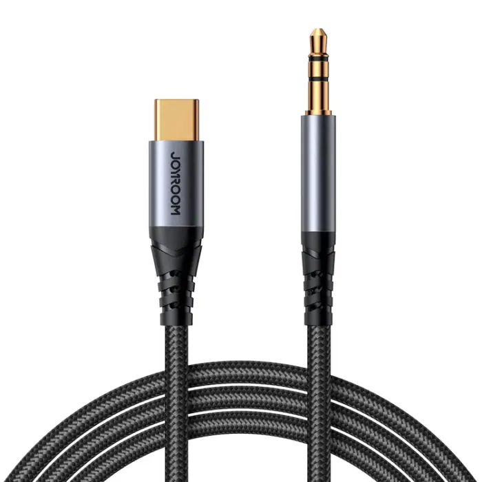 كابل صوت جوي روم تايب سي إلى 3.5 ملم طول 1.2 متر - أسود | Signals Electronics كابل صوت جوي روم تايب سي إلى 3.5 ملم طول 1.2 متر - أسود