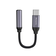 محول صوت هاي فاي من يسيدو مع مقبس تايب سي و3.5 ملم - رمادي