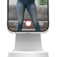 حامل هاتف مغناطيسي من بيلكن مع خاصية تتبع الوجه بزاوية 360 درجة للآيفون - أبيض