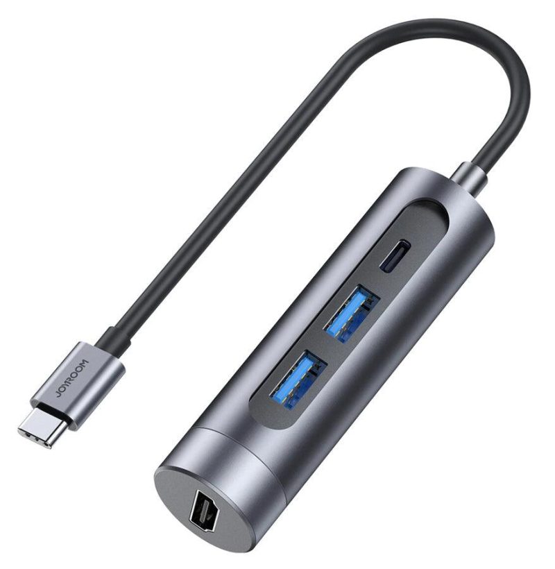 قاعدة شحن مخفية 4 في 1 من جوي روم بتصميم صغير الحجم وشحن سريع - رمادي | Signals Electronics قاعدة شحن مخفية 4 في 1 من جوي روم بتصميم صغير الحجم وشحن سريع - رمادي