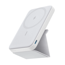 بطارية أنكر المغناطيسية بسعة 5000 مللي أمبير شاحن لاسلكي محمول - أبيض