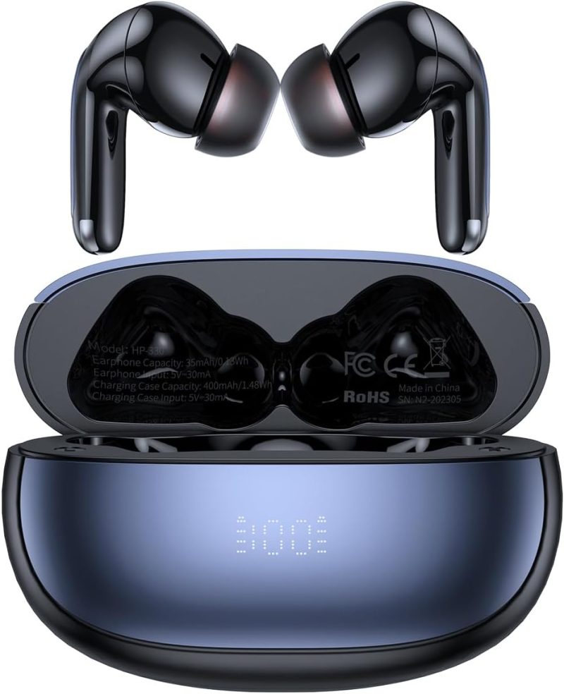 سماعات أذن لاسلكية من مكدودو بتقنية البلوتوث 5.3 إلغاء الضوضاء وشاشة ليد - أسود | Signals Electronics سماعات أذن لاسلكية من مكدودو بتقنية البلوتوث 5.3 إلغاء الضوضاء وشاشة ليد - أسود