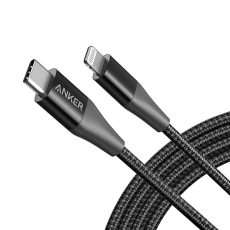 كابل يو إس بي سي إلى لايتينج من أنكر بطول 6 أقدام متين وسريع - أسود