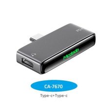 محول صوت مكدودو 60 وات من تايب سي إلى تايب سي مزدوج عالي الجودة - أسود