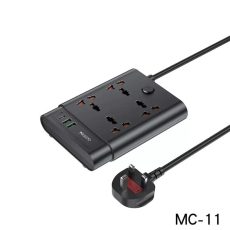 مقبس طاقة يسيدو 7 منافذ بقوة 2650 وات وشحن سريع - أسود