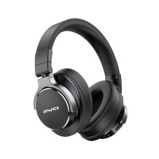 سماعة رأس AWEI لاسلكية قابلة للطي مع خاصية إلغاء الضوضاء النشطة - أسود