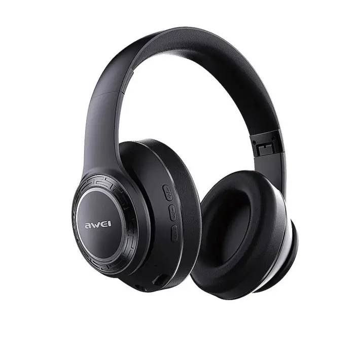 سماعة رأس AWEI Bluetooth 5.3 HiFi Stereo Bass 4 RGB Light Gaming - أسود