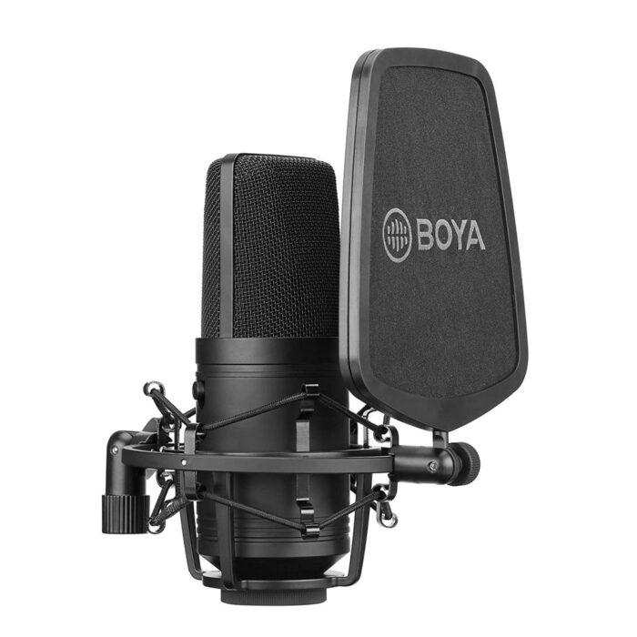 ميكروفون مكثف قلبي الشكل من Boya - أسود | Signals Electronics ميكروفون مكثف قلبي الشكل من BOYA - أسود