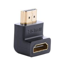 محول يوجرين HDMI ذكر إلى أنثى زاوية لأسفل - أسود مدمج وعملي