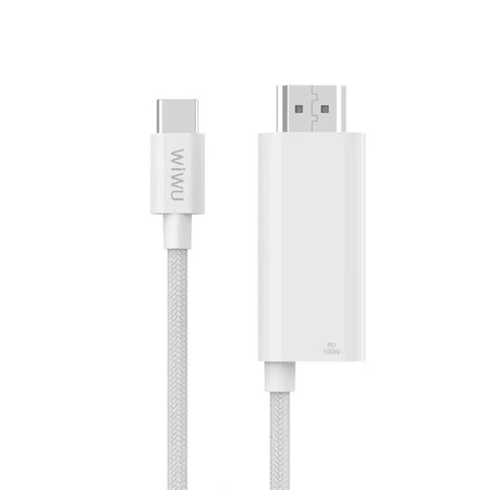 كابل شحن وجهاز عرض تايب سي إلى HDMI PD بطول 1.8 متر من ويوو