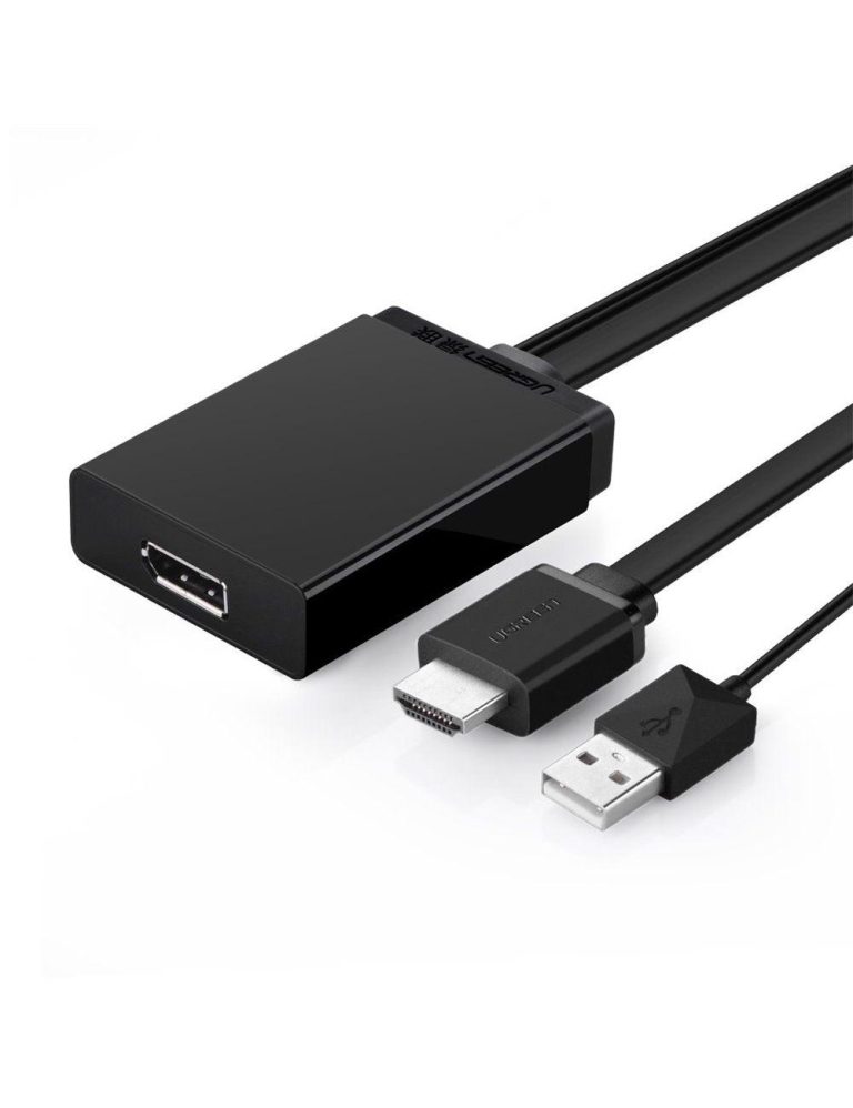 محول يوجرين Hdmi + Usb إلى Dp 0.5 متر – محول عالي الجودة | Signals Electronics محول يوجرين HDMI + USB إلى DP 0.5 متر – محول عالي الجودة