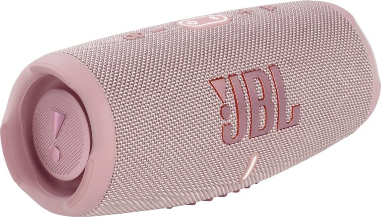 مكبر صوت JBL CHARGE 5 بلوتوث للاستخدام الخارجي، مقاوم للماء، USB، وردي
