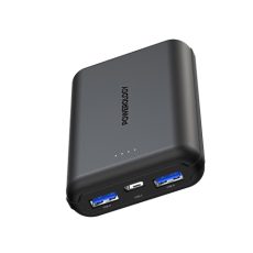 Powerology 10000 mAh PD20w QC 18W 2*USB-A 1*USB-C Port Fast Charging Power Bank - Black