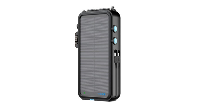 Powerology 16000Mah Solar Power Bank With Fm Radio Speaker And Lights - Black | Signals Electronics Powerology 16000mAh Solar Power Bank with FM Radio Speaker and Lights - Black