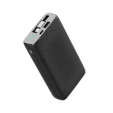 Powerology 20000mAh Retractable Cable Power Bank - Black