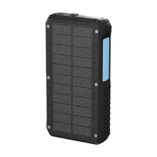 Powerology 20000mAh Solar Wireless Charging Power Bank - Black
